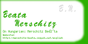 beata merschitz business card